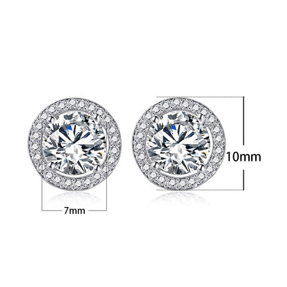 Round stud earrings